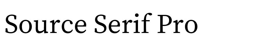 Source Serif Pro Font 