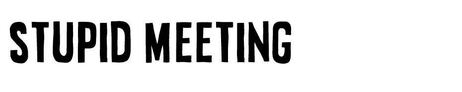 Stupid Meeting font