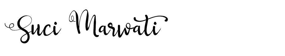 Suci Marwati font