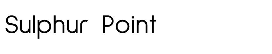 Sulphur Point font