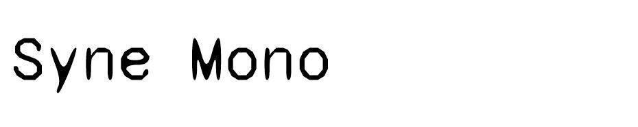 Syne Mono font