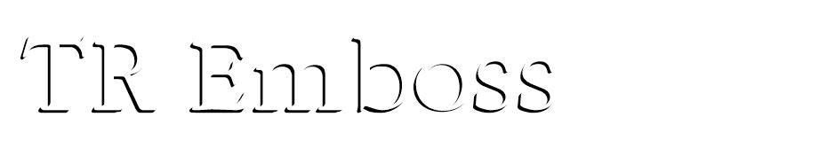 TR Emboss Normal font