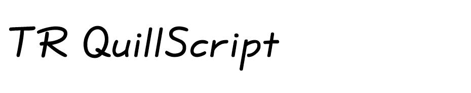 TR QuillScript Normal font