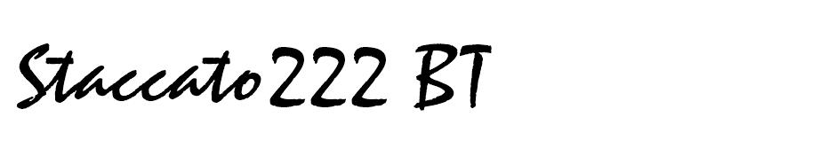 Staccato222 BT font