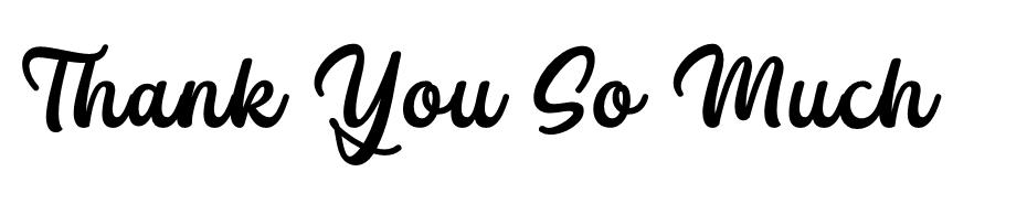 Thank You So Much font