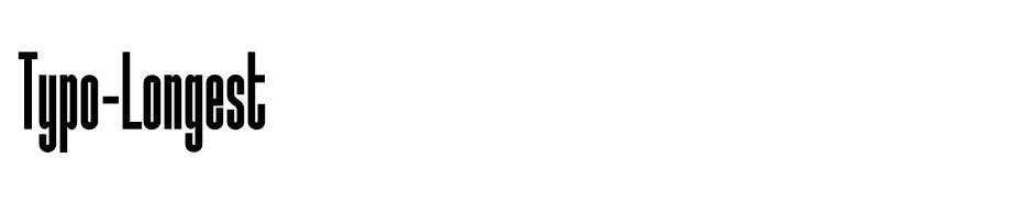 Typo Longest font