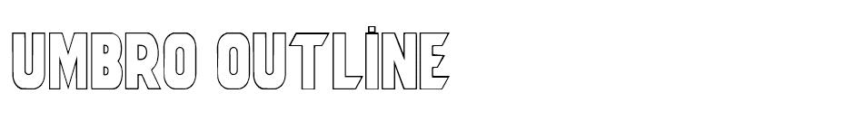 Umbro Outline font