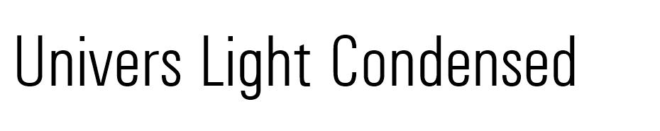 Univers Light Condensed font