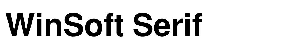 WinSoft Serif Bold font