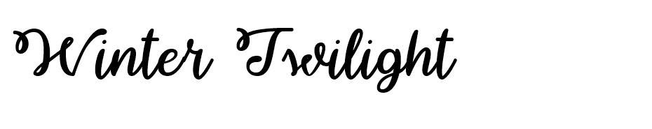 Winter Twilight font