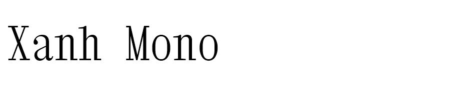 Xanh Mono font
