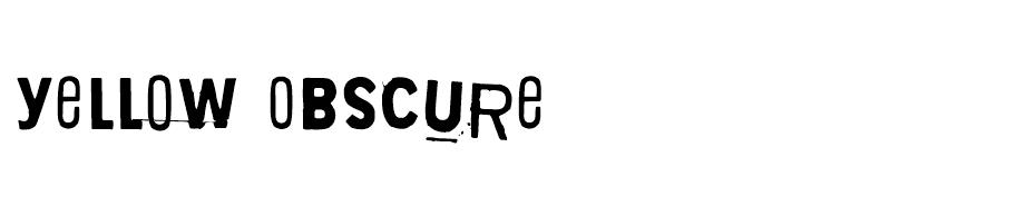 Yellow Obscure font