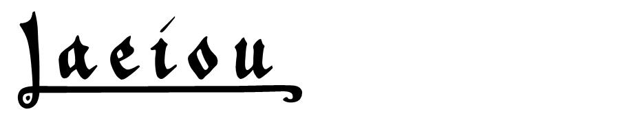 Aeiou font