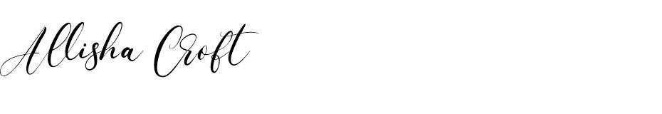 Allisha Croft font
