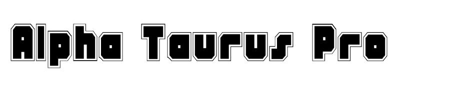 Taurus ALPHA font