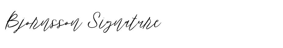 Bjornsson Signature font