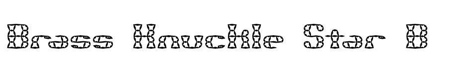 Brass Knuckle Star BRK font