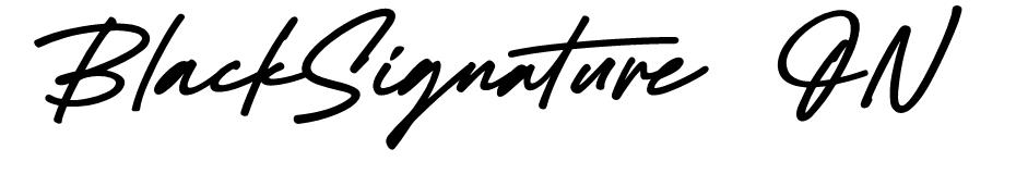 Black Signature font
