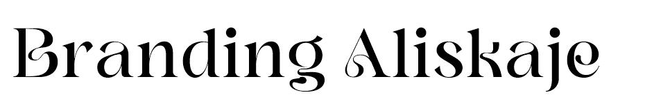 Branding Aliskaje font