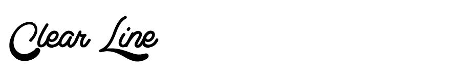Clear Line PERSONAL USE ONLY font