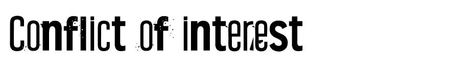 Conflict of interest font