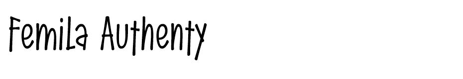 Femila Authenty font