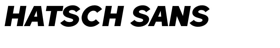 Hatsch Sans font