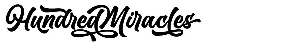 Hundred Miracles font