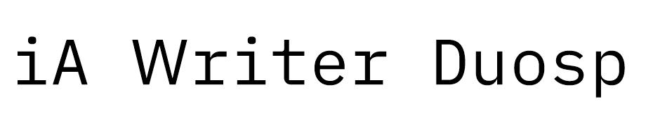 iA Writer Duospace font