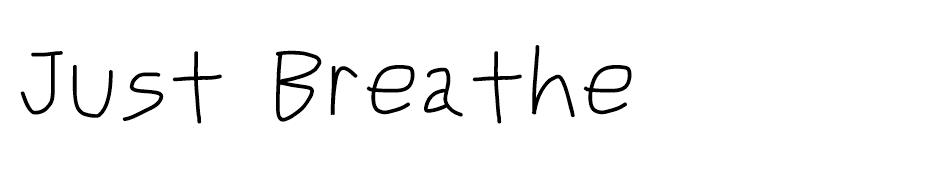 Just Breathe font