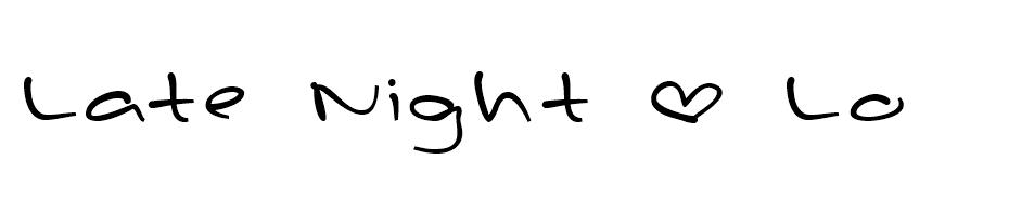 Late Night Love Notes font