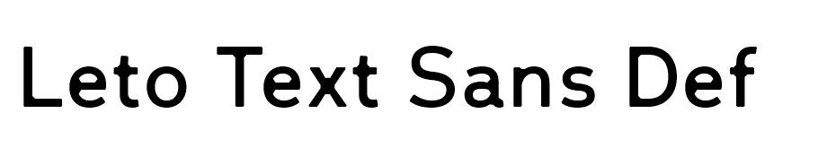Leto Text Sans Defect Font font