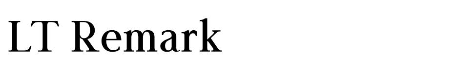 LT Remark font