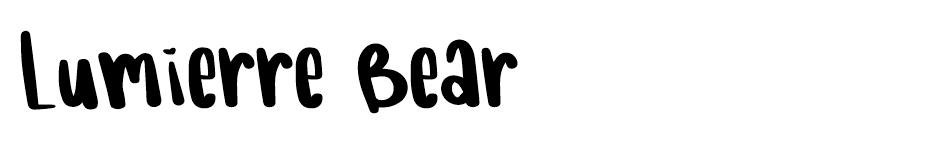 Lumierre Bear font