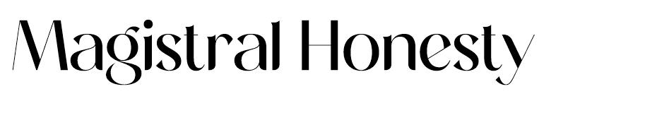 Magistral Honesty font