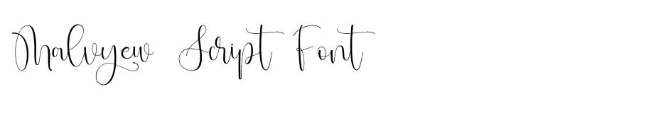 Malvyew Script font