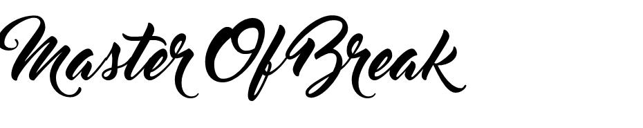 Master Of Break font