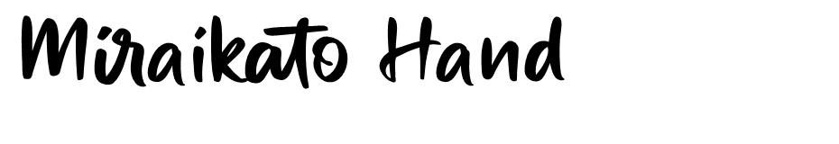 Miraikato Hand font