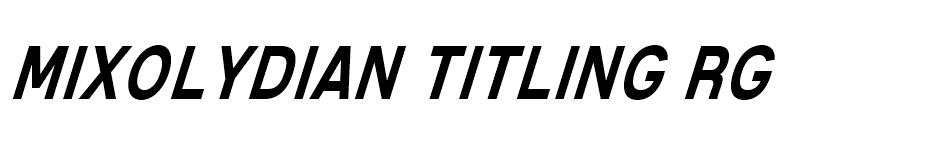 Mixolydian Titling Italic Font Ailesi font