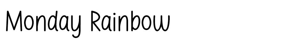 Monday Rainbow font