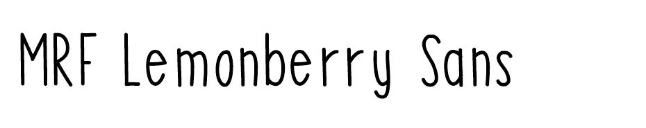 MRF Lemonberry Sans font