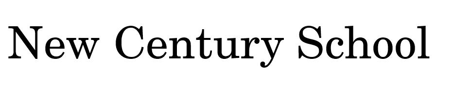 New Century Schoolbook font