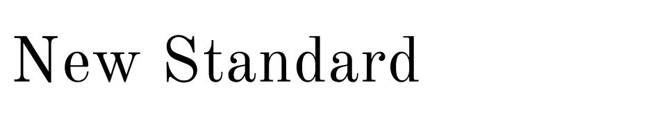 New Standard font