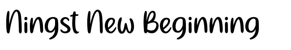 Ningst New Beginning font