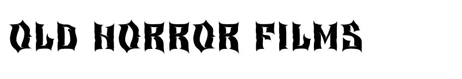 Old Horror Films font