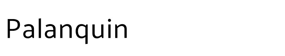 Palanquin font