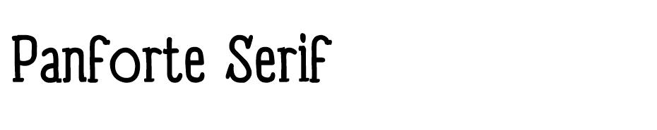 Panforte Serif Font Family