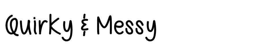 Quirky & Messy Font font