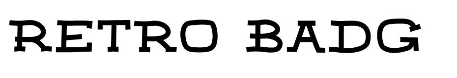 Retro Badger font