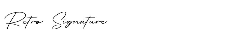 Retro Signature font